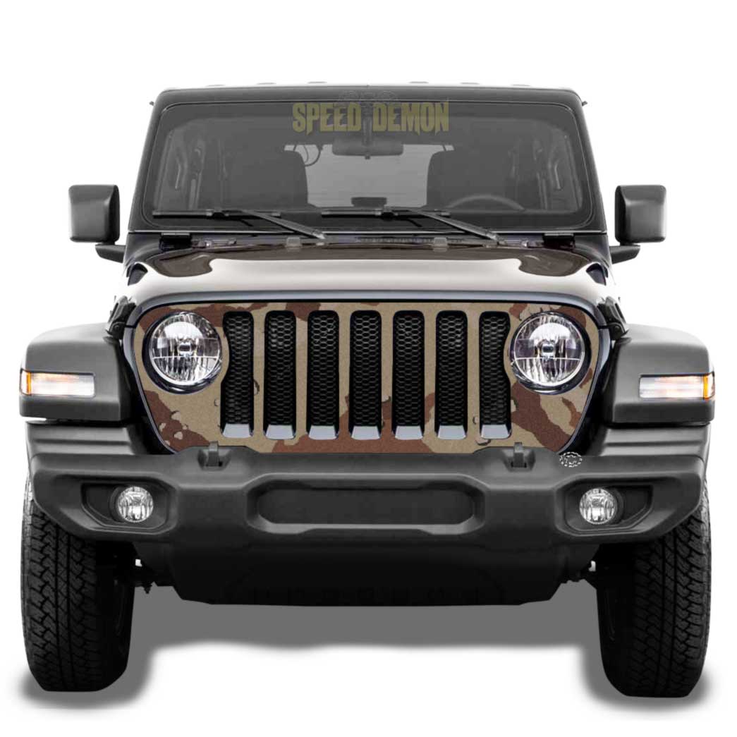 Jeep Wrangler Grill Wrap JL 2018-2025 Desert Camouflage