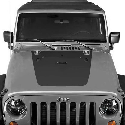 Jeep Wrangler Hood Decal Black 2007-2017 JK