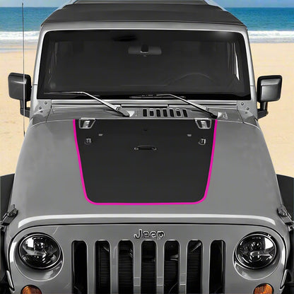 Jeep Wrangler Hood Decal Pink Pinstripe 2007-2017 JK