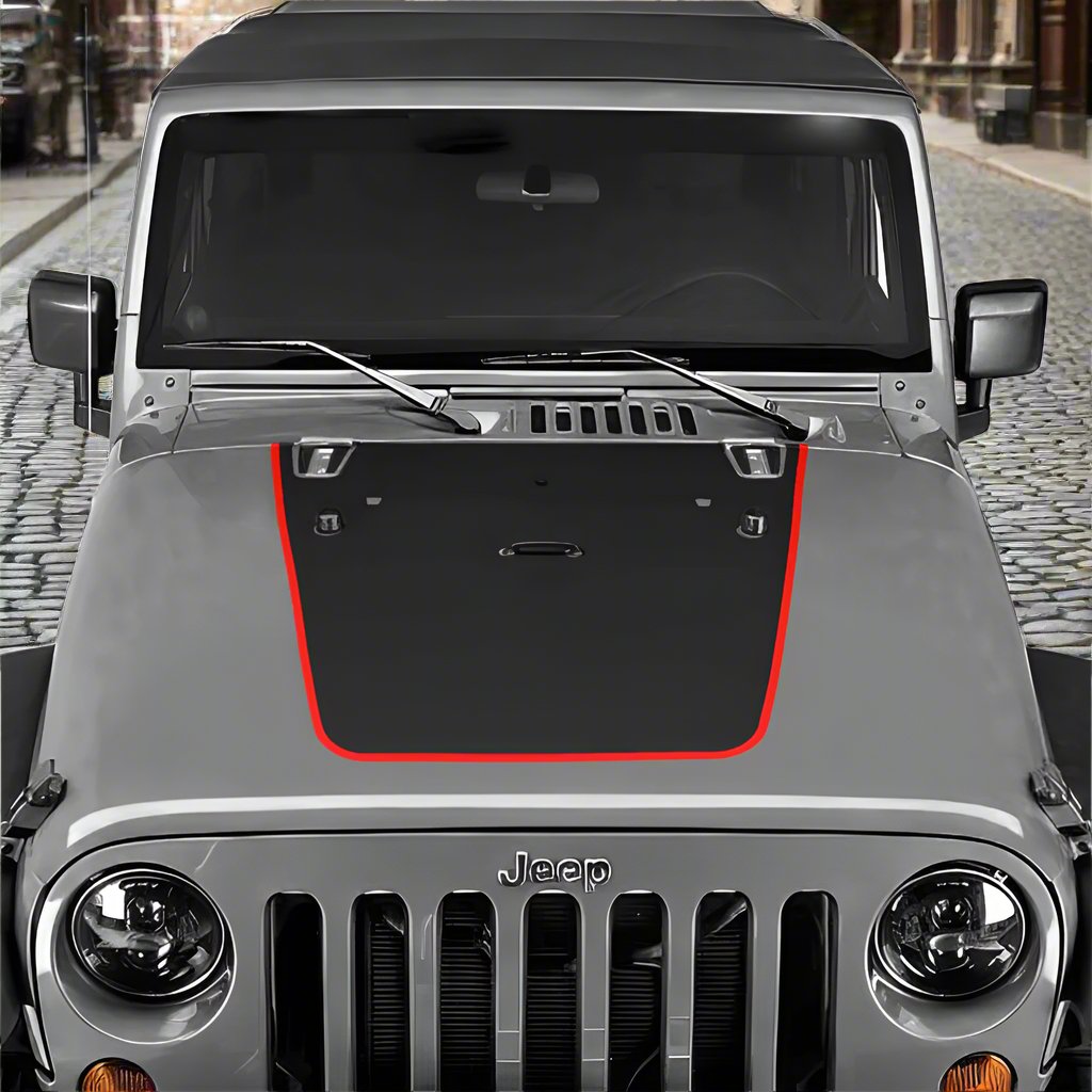 Jeep Wrangler Hood Decal Red Pinstripe 2007-2017 JK