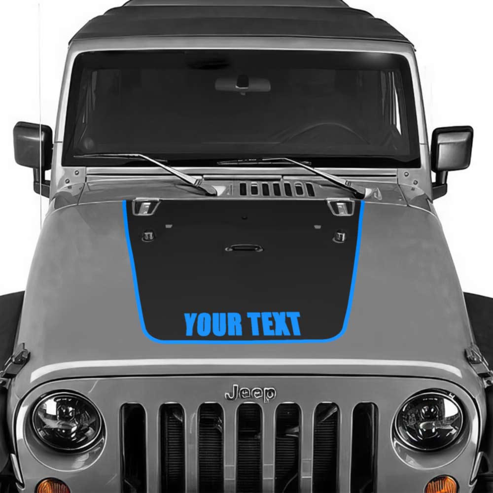 Jeep Wrangler Hood Decal Light Blue Pinstripe 2007-2017 JK