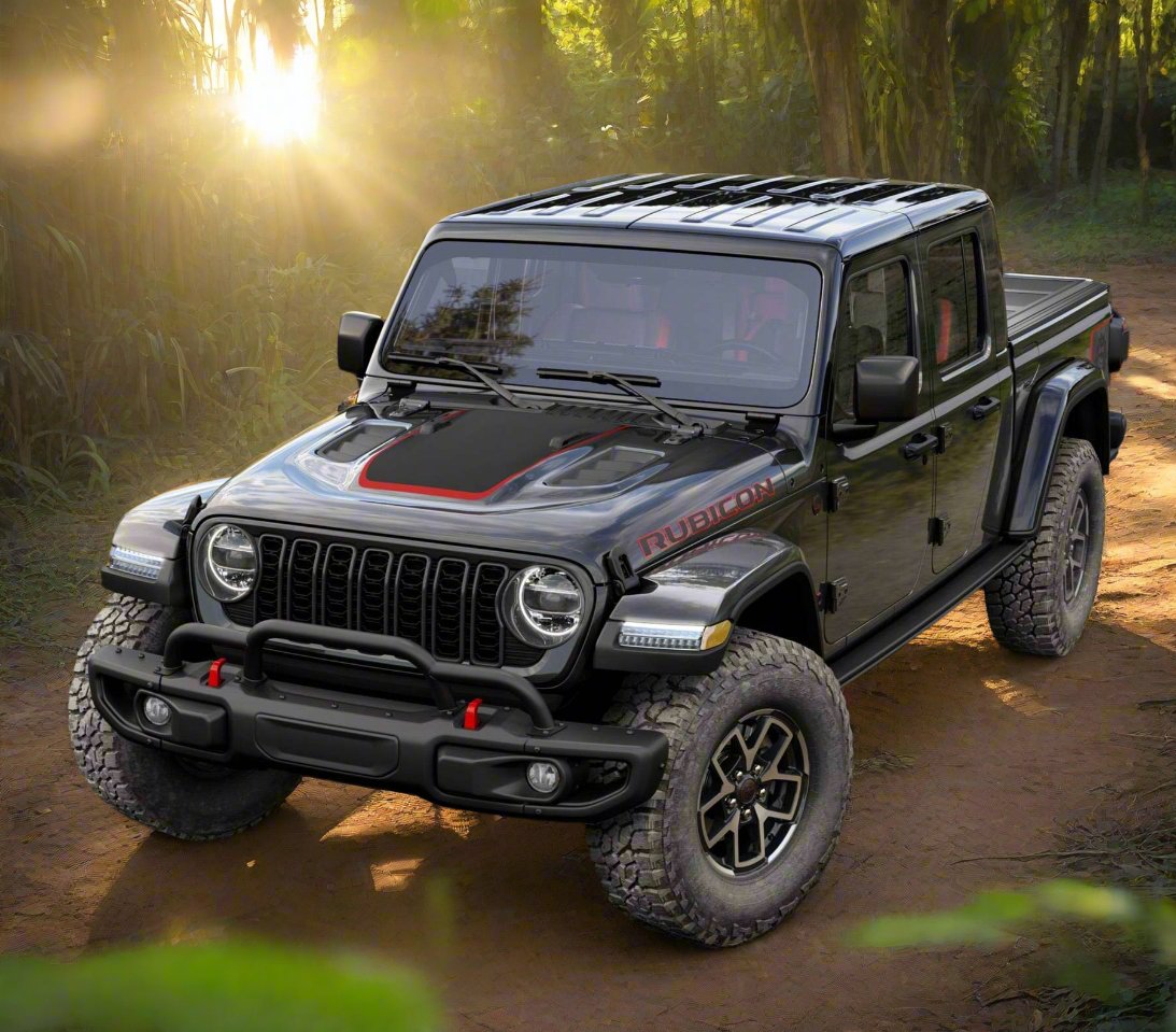 Hood Stripe Decal W Outline Jeep Jl Wrangler Jt Gladiator 2018-2024