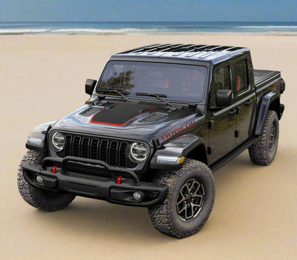 Hood Stripe Jeep Jt Gladiator Blk w Red