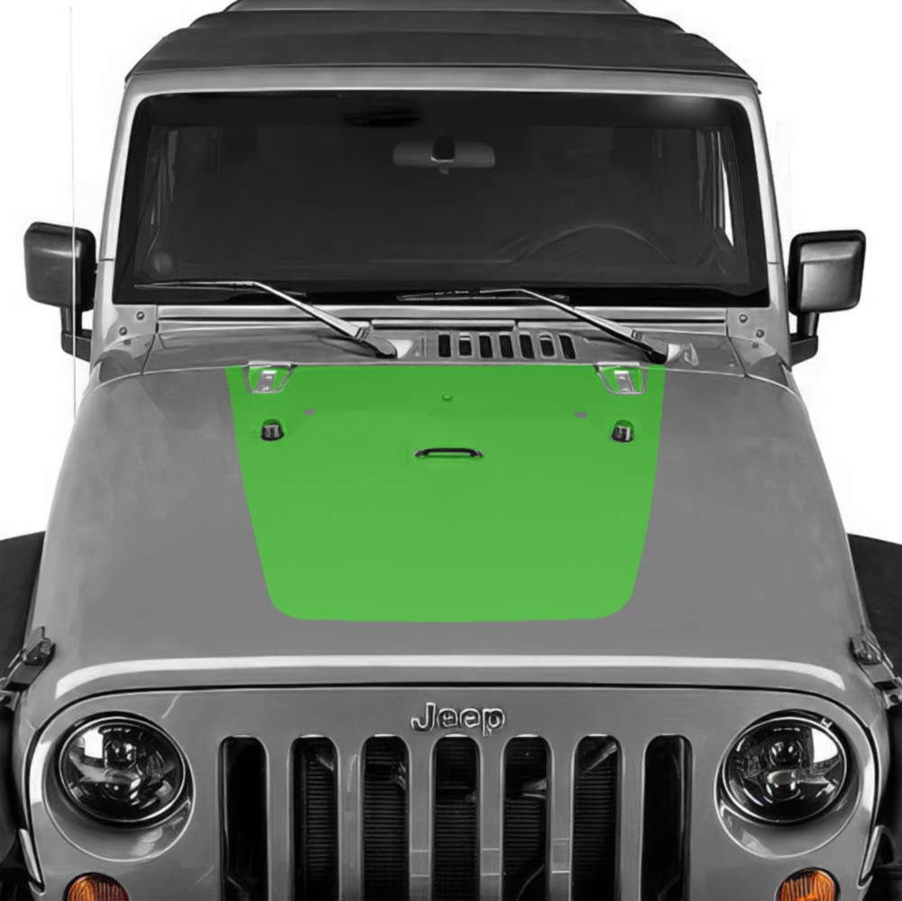 Jeep Wrangler Hood Decal Green 2007-2017 JK