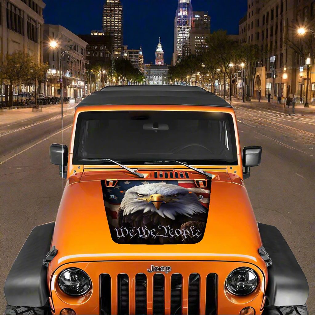 Jeep Wrangler Hood Decal We the People American Flag 2007-2017