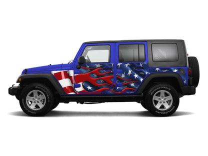 Jeep Wrangler JK Mag Armor Side Wrap 2007-2017  F American-Flag 4 Door