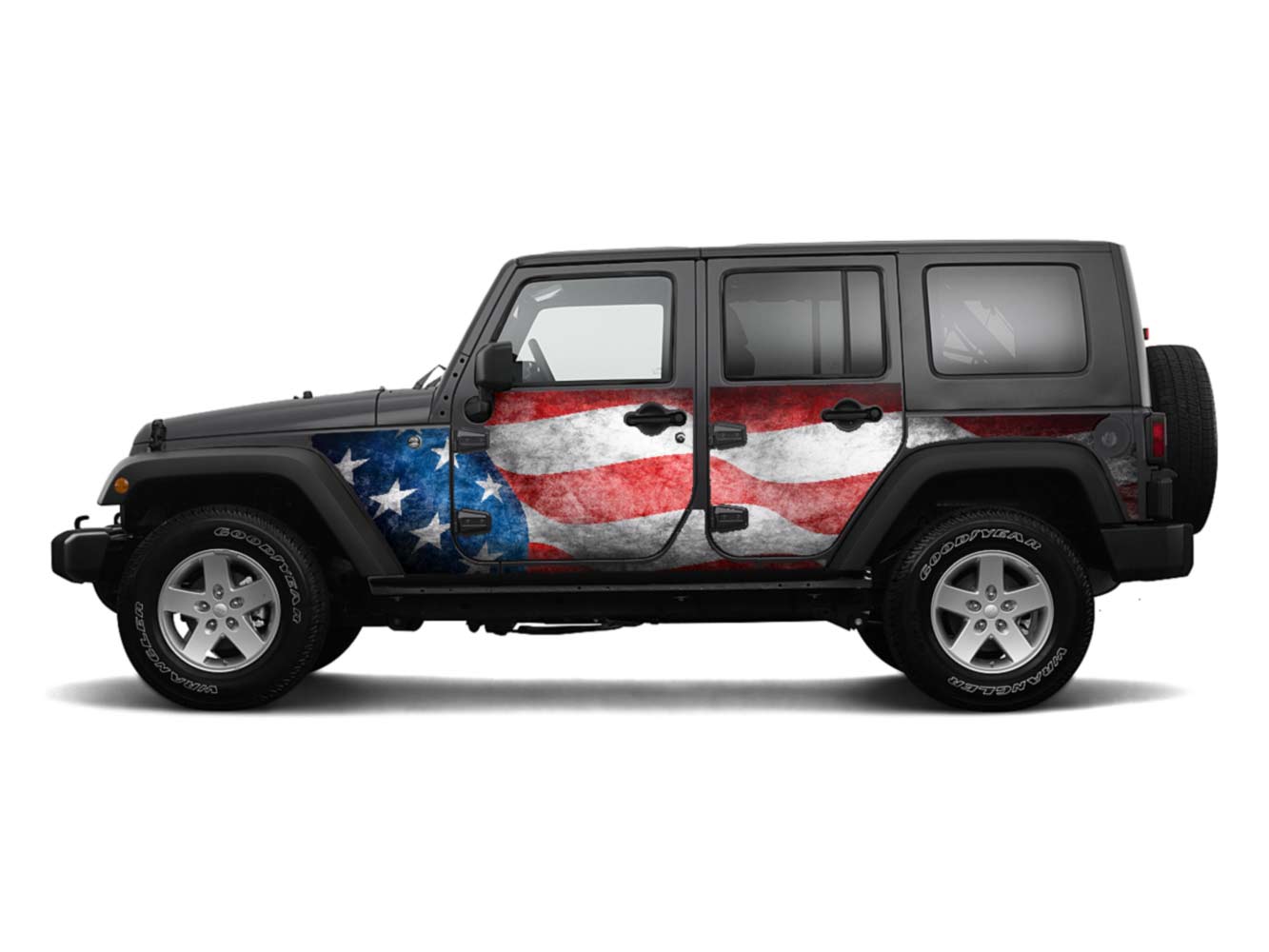 Jeep Wrangler JK American Flag Trail Armor  2007-2017