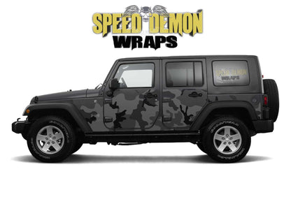 Jeep Wrangler JK Trai Armor Side Wrap 2007-2017 Urban Black Camo