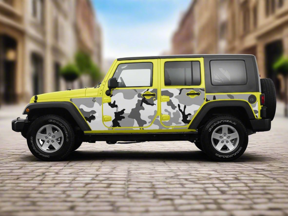 Jeep Wrangler JK Trai Armor Side Wrap 2007-2017 Snow Camo