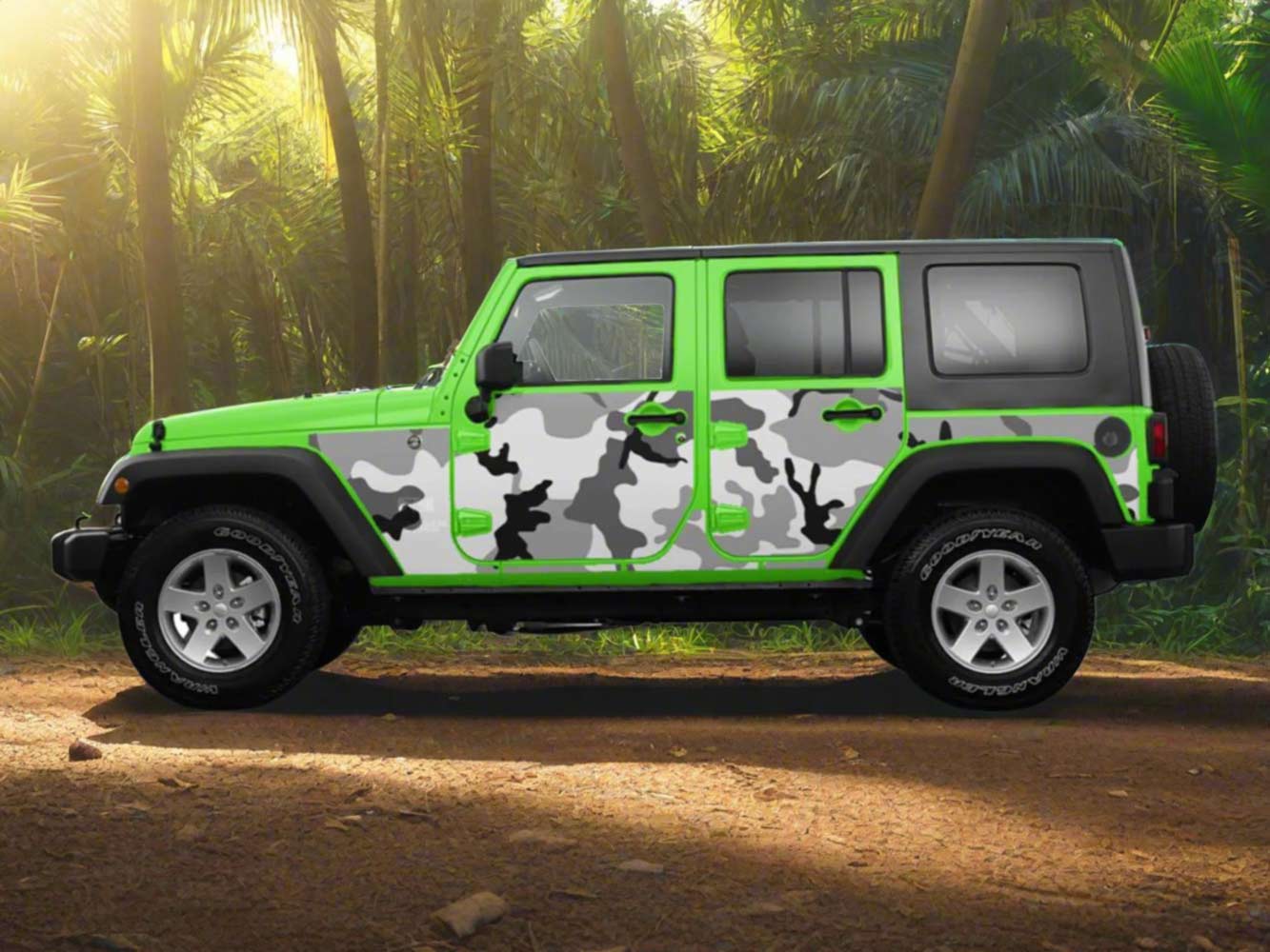 Jeep Wrangler JK  Wrap 2007-2017 Snow Camo