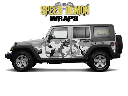 Jeep Wrangler JK Trai Armor Side Wrap 2007-2017 Urban Snow Camo