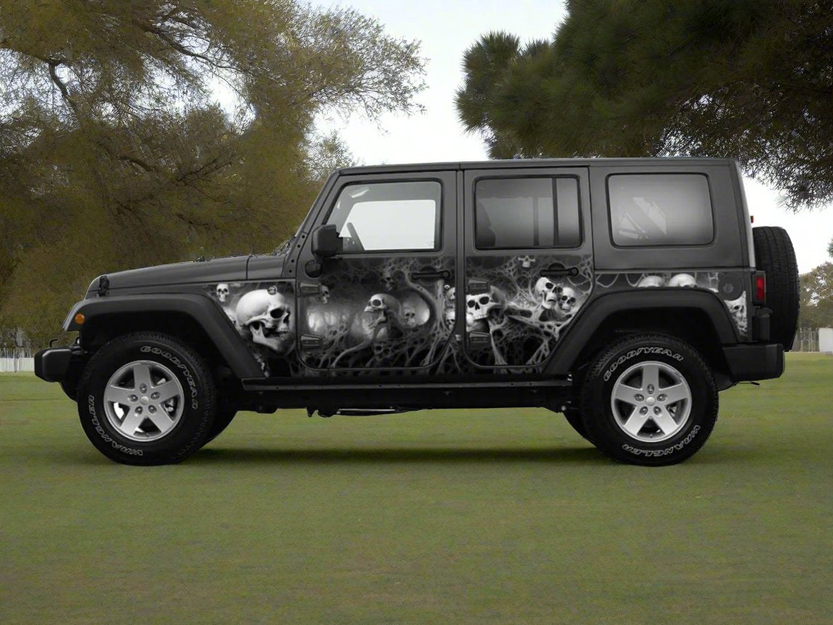 Jeep Wrangler JK Trail Armor Side Wrap 2007-2017 Sinister Skull