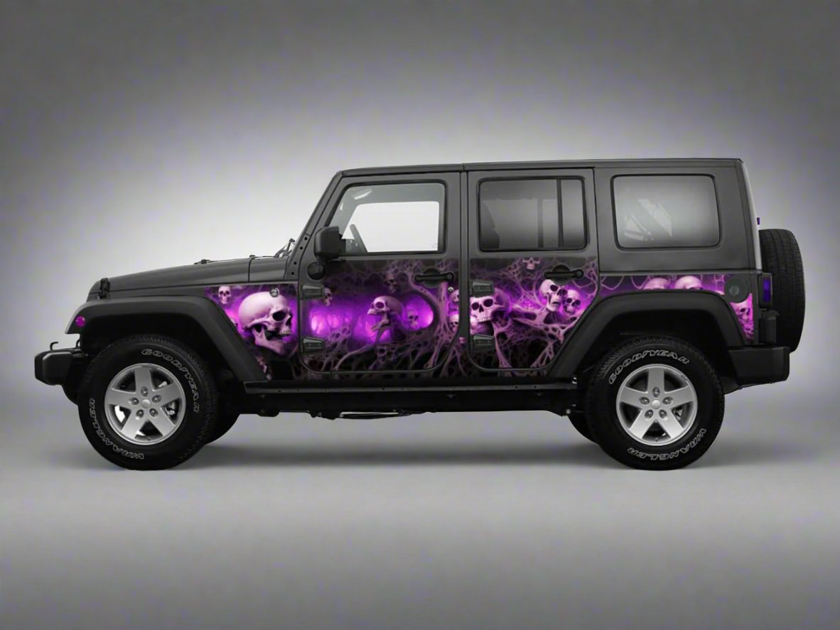 Jeep Wrangler JK Trail Armor Side Wrap 2007-2017 Sinister Skull