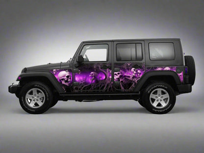 Jeep Wrangler JK Trail Armor Side Wrap 2007-2017 Sinister Skull