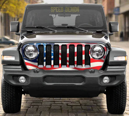 Jeep Gladiator Grill Wrap American Flag