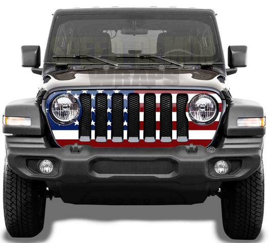 Jeep Gladiator Grill Wrap American Flag JL 2020-2025 JL 