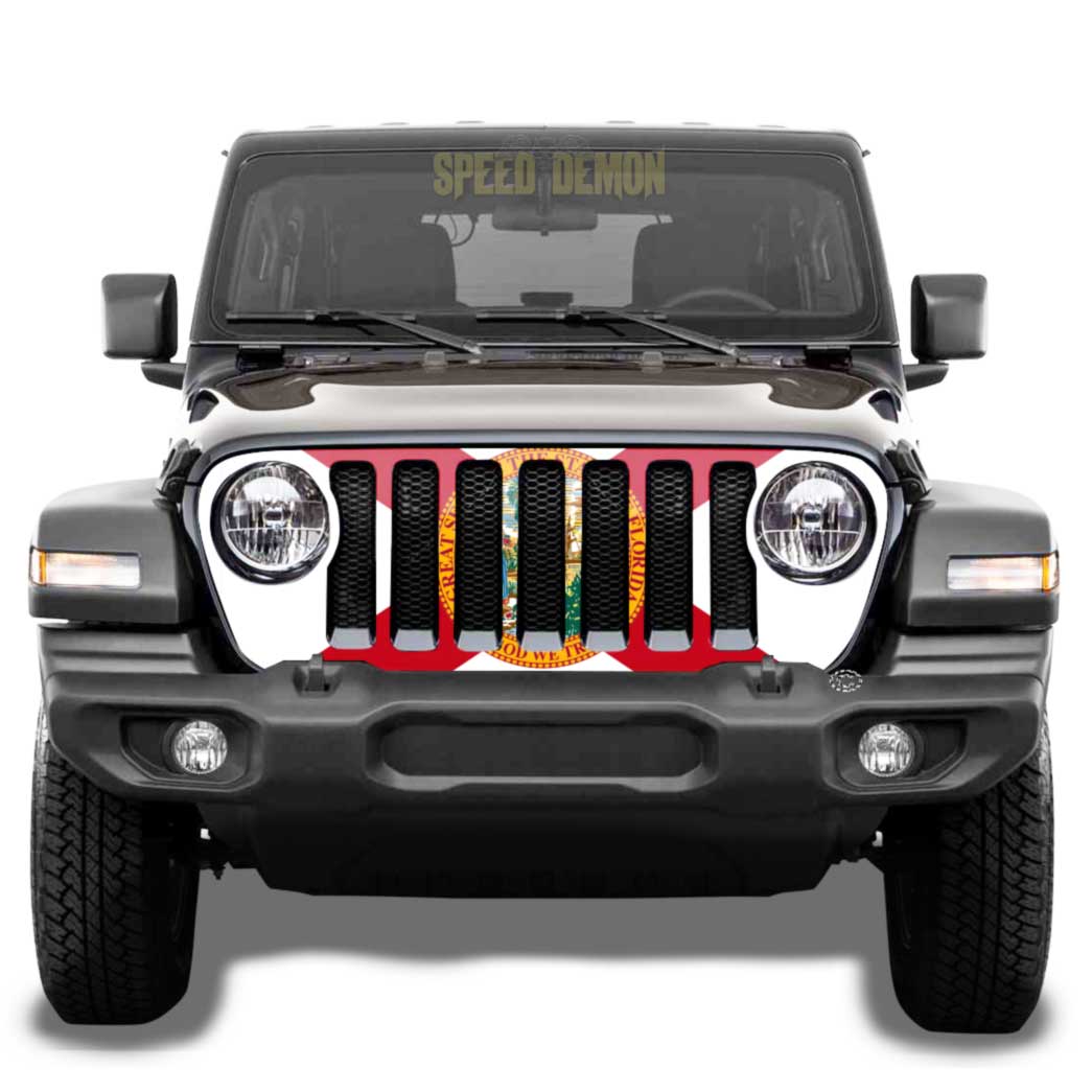 Jeep Gladiator Grill Wrap JT 2020-2025 Florida Flag 