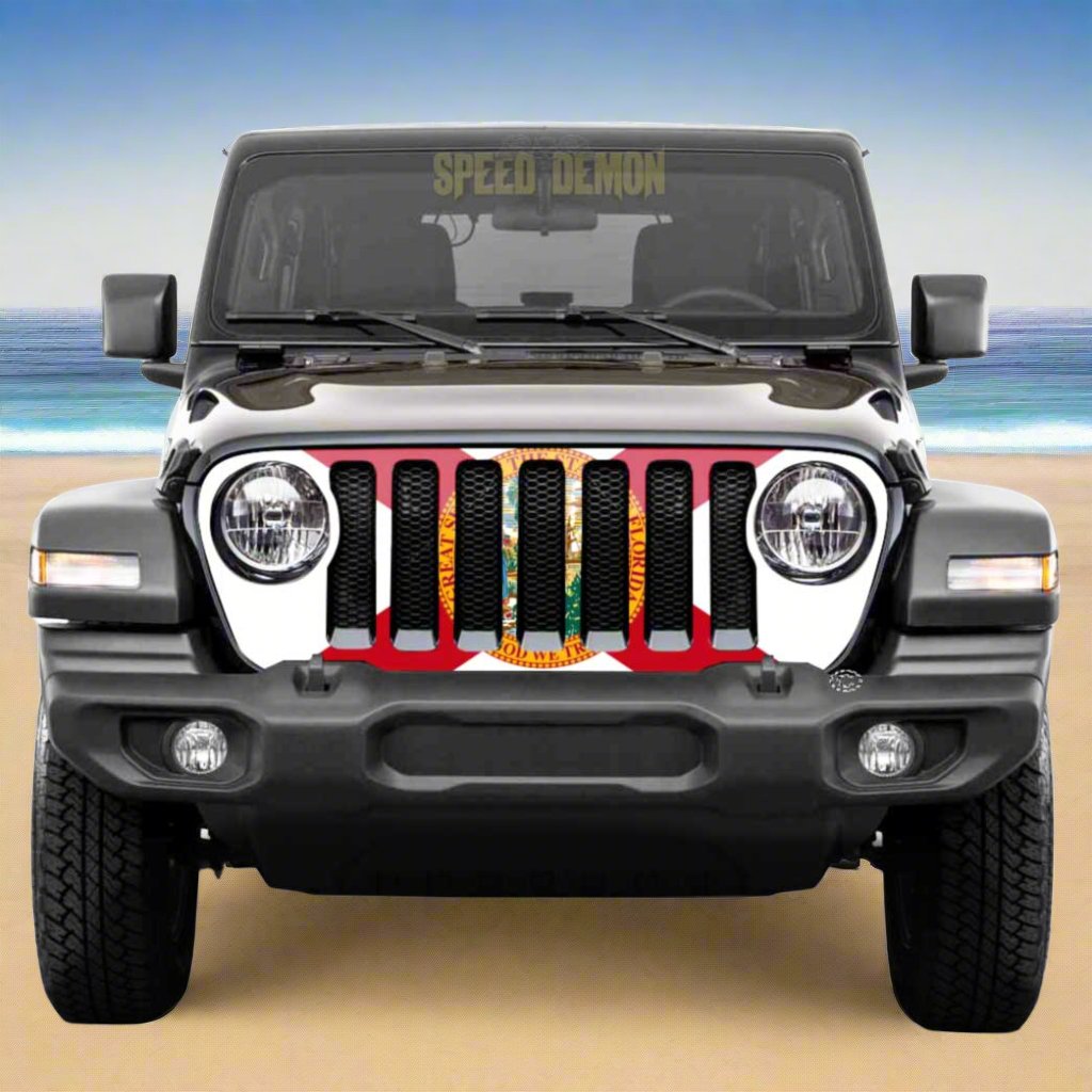 Jeep Gladiator Grill Wrap JT 2020-2025 Florida Flag 