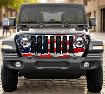 Jeep Gladiator Grill Wraps  American Flag JL 