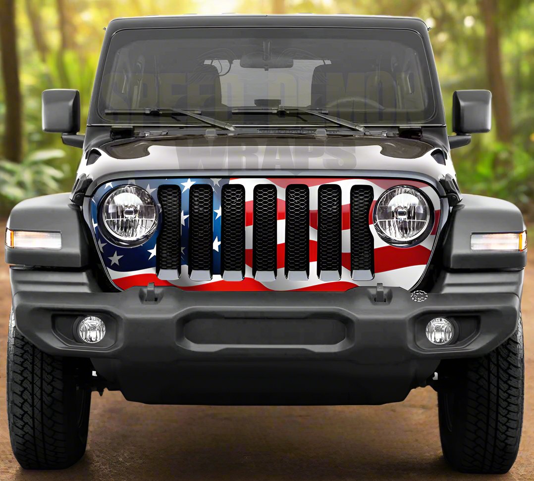 Jeep Gladiator Grill Wrap  American Flag JL 2020-2025  