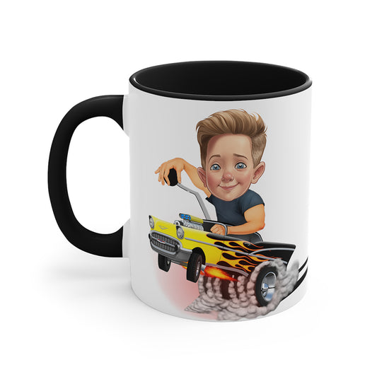 Hotrod Caricature Coffee Mug 1957 Chevy Car Caricature From Photo
