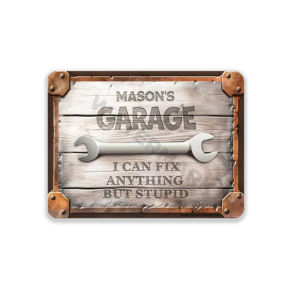 Rustic Garage Sign Wrench - Masons Garage