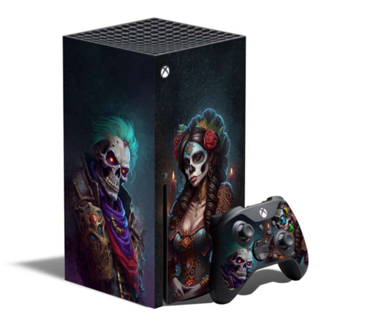Xbox Console Wrap - Mr Deadly and Lady of Death - Series X