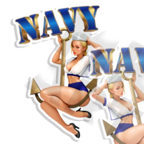 Navy Pin Up Sailor Anchor LEFT