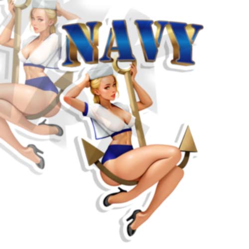 Navy Pin Up Sailor Anchor RIGHT