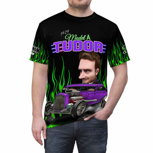 Personalized Carshow Caricature T-Shirt Car Caricature From Photo (AOP)