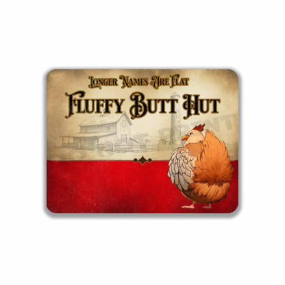 Personalized Chicken Fluffy Butt Hut Customize Your Own