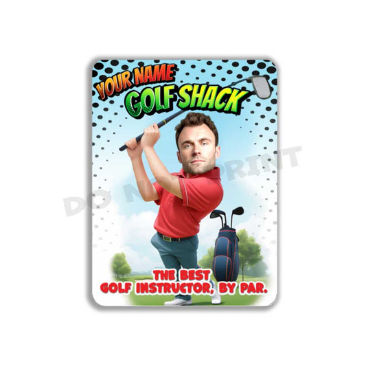 Personalized Golf Shack Metal Sign Best Instructor