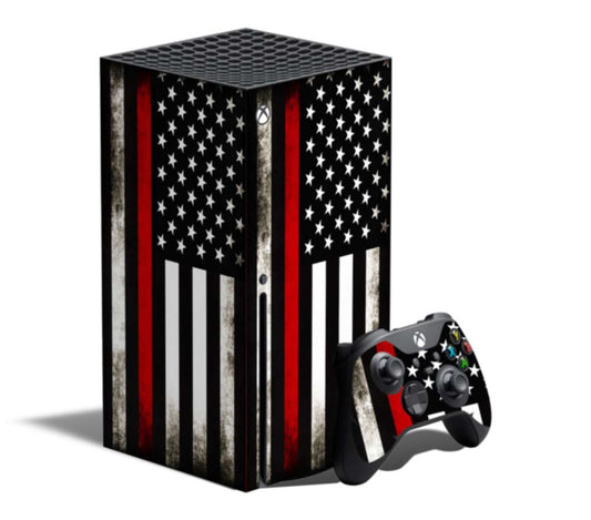 Xbox Console Wrap - Red Line Flag - Series X