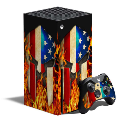Xbox Console Wrap - Spartan American Flag - Series X