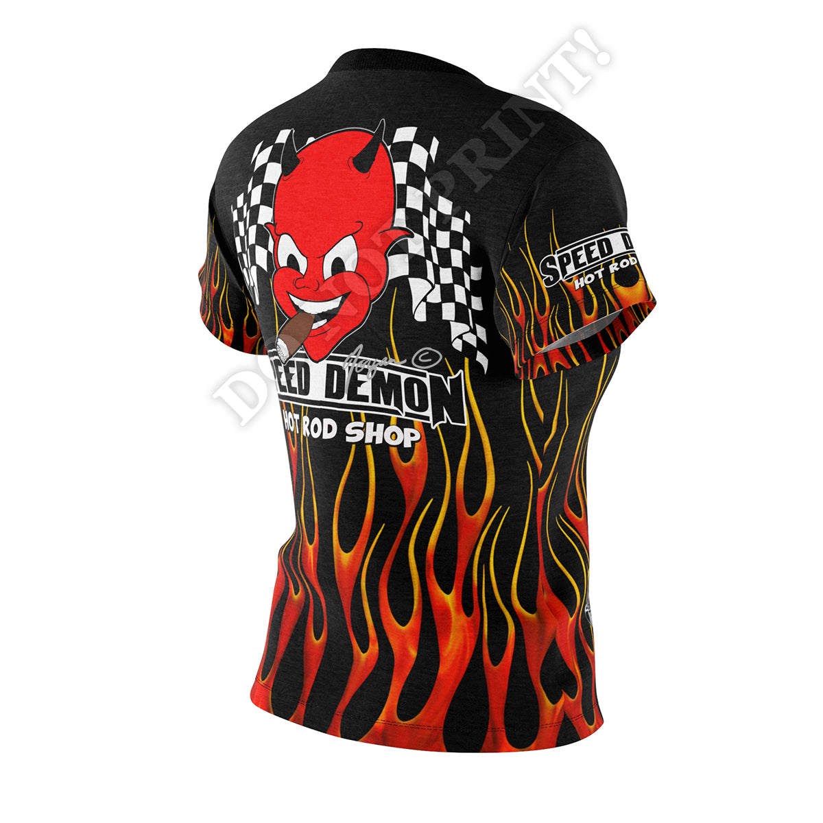Speed Demon Hot Rod T Shirt Back