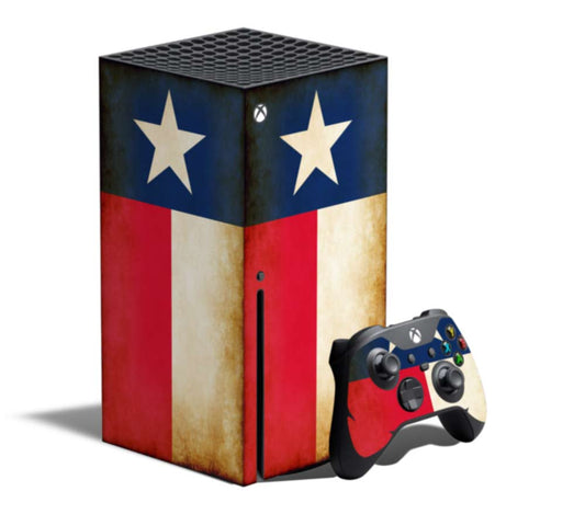 Xbox Console Wrap - Texas Flag Rustic - Series X