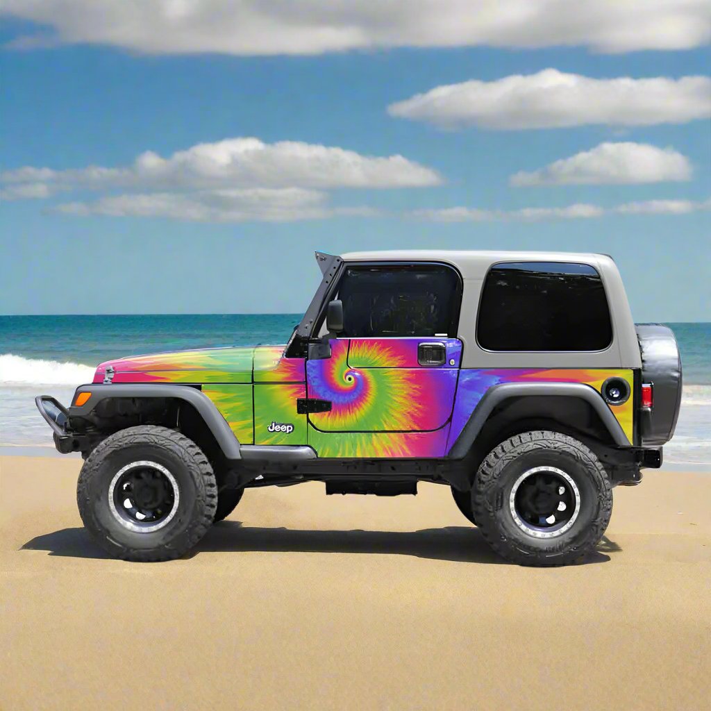 Tie-Dye Jeep Wrap