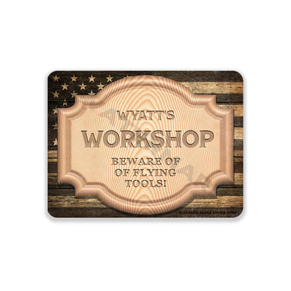  Personalized Wyatts Workshop Beware of Flying Tools