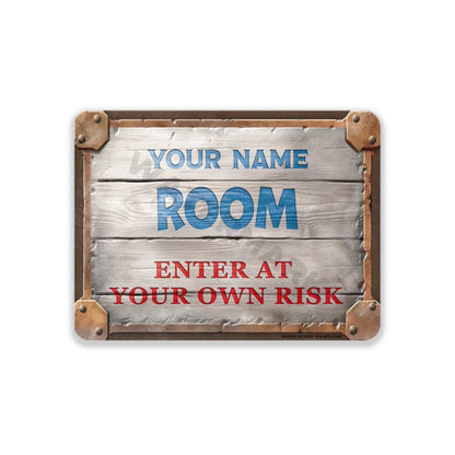 Personalized Boys Bedroom Door Sign - Enter at your own risk