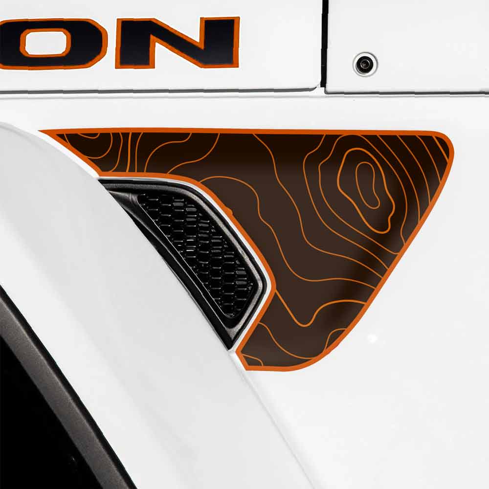 fender vent decal for wrangler Orange