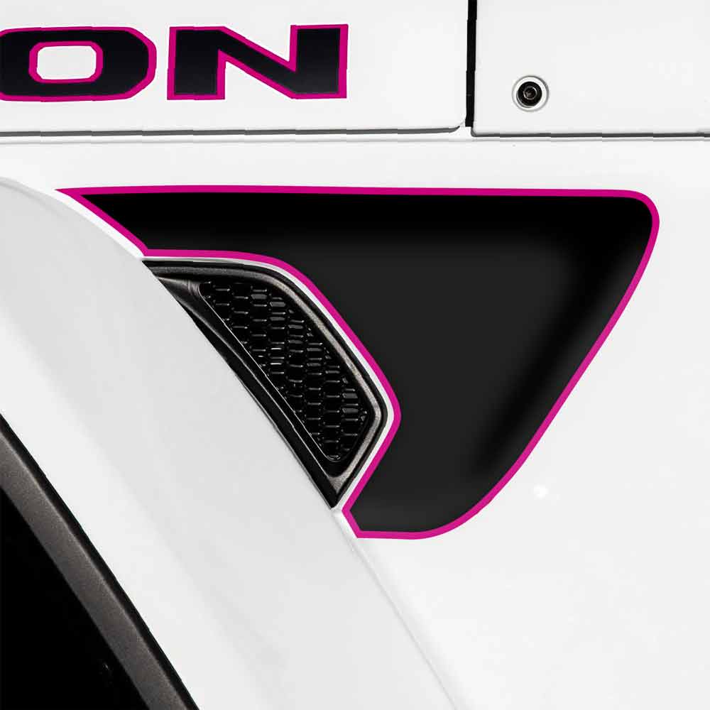 fender vent decal for wrangler Pink