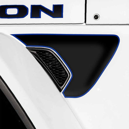 fender vent decal for wrangler and gladiator Blue