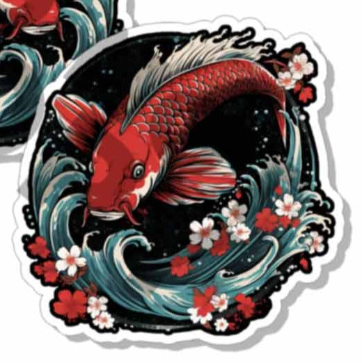 Koi Fish Wildlife Tattoo Japanese Style RIGHT