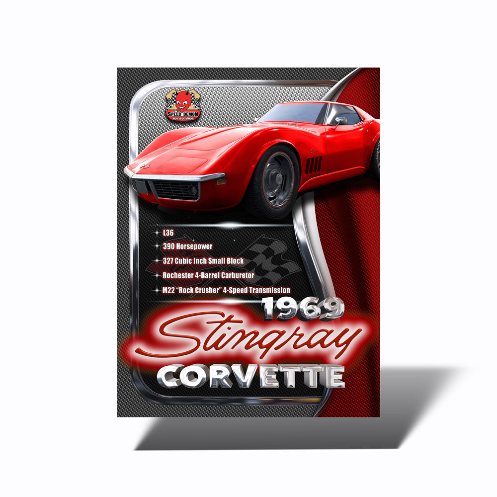 1969 Stingray Corvette Show Car Cornhole Wraps