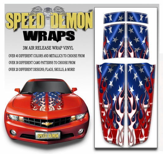 Camaro Stripes American Flag Kit  A 2010-2015 - Speed Demon Wraps