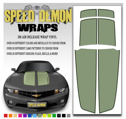 Camaro Stripes Army Green Black Pinstripe