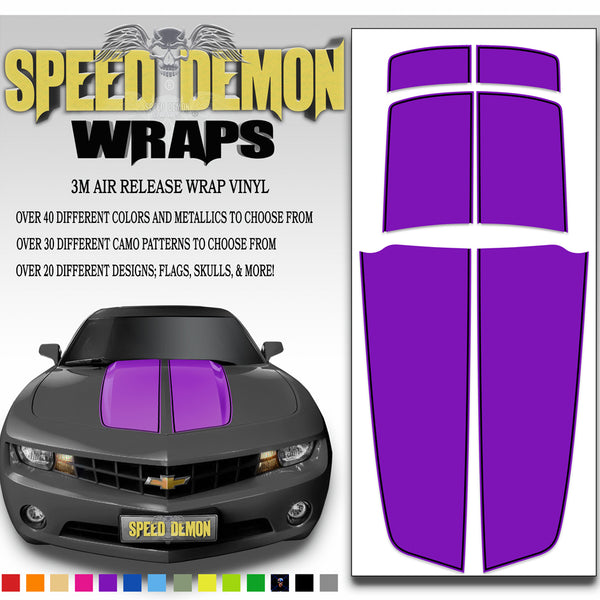 Camaro Stripes Purple with Black Pinstripe