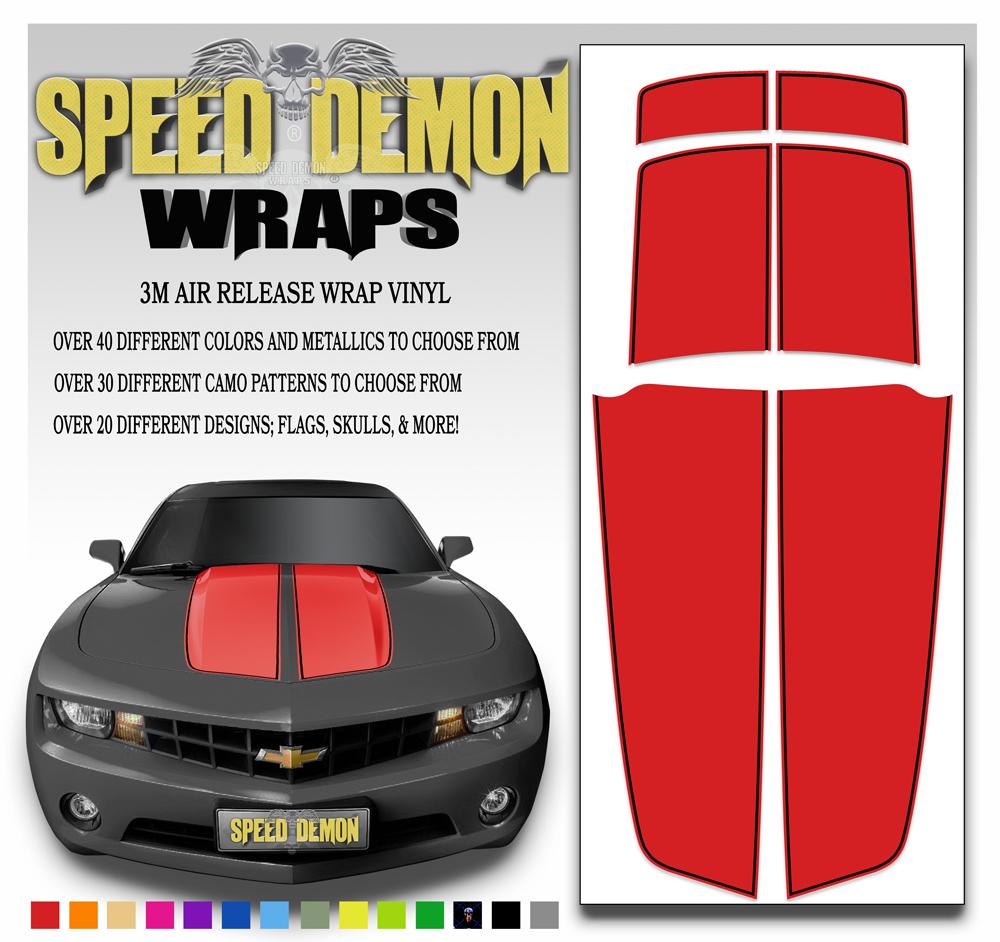 2010-2015 Red Camaro Stripes W/ Pinstripe