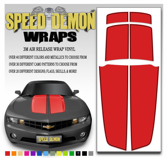 2010-2015 Red Camaro Stripes W/ Pinstripe