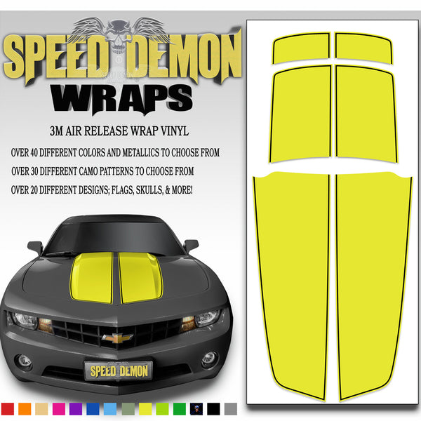 Camaro Stripes Yellow with Black Pinstripe